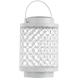 Solarlampen für Außen Gartendeko Laterne orientalische Lampe Solar Laternen für draußen Metall weiß, orientalisch, LED, DxH 13x18 cm
