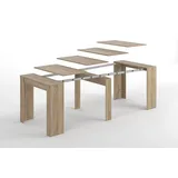 freiraum Kulissen-Esstisch Multifunktionstisch, ausziehbar in Kanada-Eiche - 90(237)x78x51 (BxHxT) braun