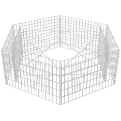 vidaXL Sechseckiges Gabionen-Hochbeet 160×140×50 cm