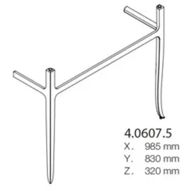 Laufen The New Classic Waschtischgestell 98,5 x 32 x 83 cm Nussbaumholz