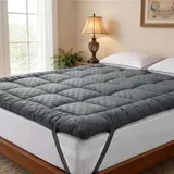 Matratzentopper 90x200cm, 1000g/m2 Matratzenauflage Hypoallergene, Grau