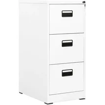 vidaXL Aktenschrank Weiß 46x62x102,5 cm Stahl