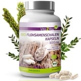 Vita2You Flohsamenschalen Bio Kapseln 3000mg - 180 Kapseln - 750mg pro Kapsel - indische Flohsamenschalen hochdosiert - ohne Zusätze - Premium Qualität