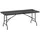 Outsunny Gartentisch Klapptisch für 6 Personen, Buffettisch mit Stahlgestell, Terrassentisch in Holzoptik, Hdpe, 180 x 75,5 x 73 cm, Dunkelgrau