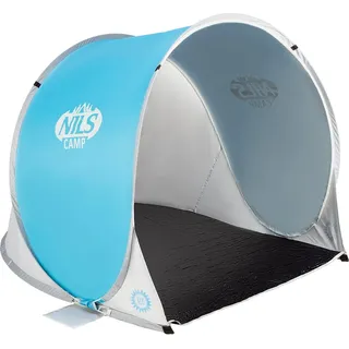 NILS CAMP Strandzelt Selbstfaltender Nils NC3173 BLAU|hellblau|grau 2 PERSONEN