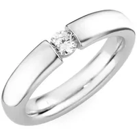 GIORGIO MARTELLO MILANO Verlobungsring mit Zirkonia, Spannfassung, Silber 925 silberfarben 58