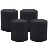 Kopschitz Kerzen Stumpenkerze 4 St. Ø 100 x 120 mm schwarz