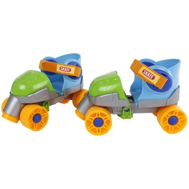 Kids Globe 720523 Rollschuhe blau/grün (Größenverstellbar 24-30, Inliner für Kinder, Skates mit Lernhilfe), Größe