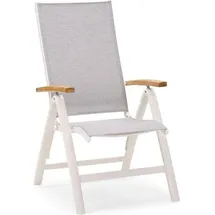 BEST Freizeitmöbel Cavalese Klappsessel 62 x 67 x 110 cm weiß/teak