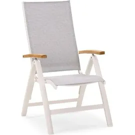 BEST Freizeitmöbel Cavalese Klappsessel 62 x 67 x 110 cm weiß/teak