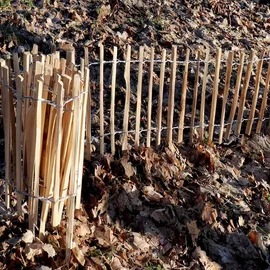 Aquagart 5m Staketenzaun Rollboarder 50cm hoch Lattenabstand 4-6cm Gartenzaun aus Haselnuss Holzzaun