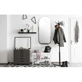 Wohnling Wandspiegel schwarz Metall B/H/T: ca. 51x114x8 cm