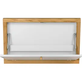 WoodMan Klapptisch WOODMAN "Brenta", weiß (weiß, eichefarben), Tische, Klapptisch, zum aufklappen, platzsparend, Rahmen aus massiver Eiche, FSC