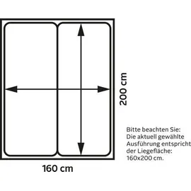 Westfalia Schlafkomfort Boxbett 174 x 214 cm Grau