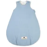Julius Zöllner Zöllner Babyschlafsack Musselin 2,5 TOG Gr. 56/62 | 100% Baumwollmusselin | Oeko-TEX Standard 100 | Denim