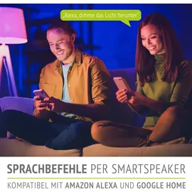 linovum 4 Stück LED E14 Lampen Smart RGB WLAN kompatibel mit Alexa Echo, Google Home - App- & Sprachsteuerung dimmbare Lichtfarbe CCT