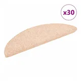 vidaXL Stufenmatten Selbstklebend 30 Stk. Creme 56x17x3 cm