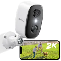 COOAU 2K WiFi6 Überwachungskamera Weiß