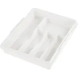 KEEEPER Besteckkasten ausziehbar, Polypropylen, Weiß, 38 x 32 x 7,5 cm