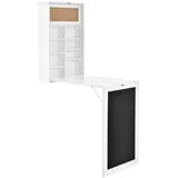 [en.casa] Wandklapptisch, Weiß, Holzwerkstoff, 50x156x91.5 cm, Esszimmer, Tische