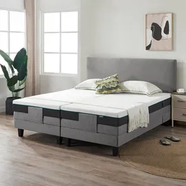 V6 Boxspringbett 209E 140 x 200 cm Grau