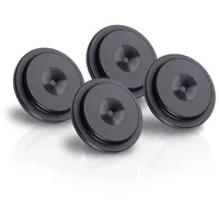 Oehlbach Washer 20 - Unterlegscheibe für Spikes - Lautsprecher & Subwoofer - universell einsetzbar, Vollmetall - 4 Stück - schwarz
