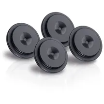 Oehlbach Washer 20 - Unterlegscheibe für Spikes - Lautsprecher & Subwoofer - universell einsetzbar, Vollmetall - 4 Stück - schwarz