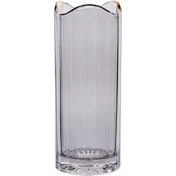 Blumenvase PERDIKI Glas 30 cm Grau