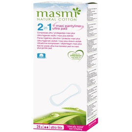 Masmi NATURAL COTTON Bio Slipeinlagen Maxi extra lang (24 Stück)