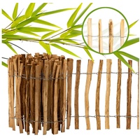BooGardi Staketenzaun 90 cm Abstand 7-9cm · 500 cm lang · imprägniertes Haselnuss Holz ·