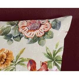 Muller Textil Wendebettwäsche Blumen Sand beige 135 x 200 cm + 80 x 80 cm