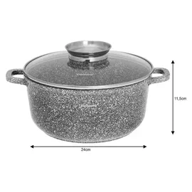 Klausberg Marmorierter Kochtopf 22 cm rund