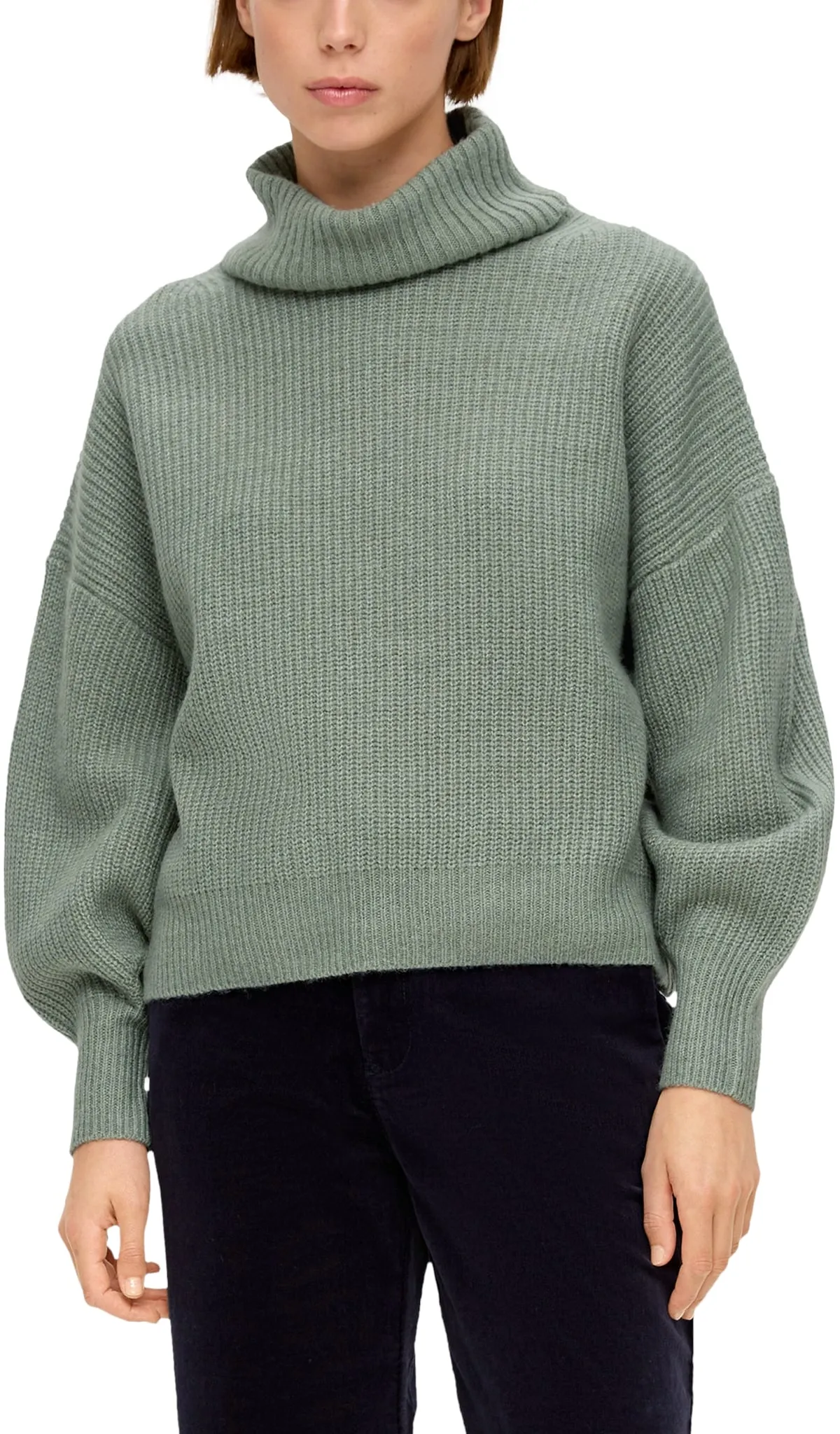 s.Oliver Strickpullover, mit überschnittenen Schultern s.Oliver green 44