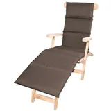 Polster-Auflage für Sonnenliege mit Kopfkissen Rollstepp-Deckchair Gartenliege