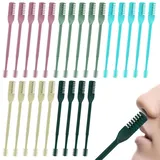 Nasenhaarmesser,Nasenhaarschneider Manuell,Nasal Hair Cutter,Doppelseitiges Nasenhaarmesser,2-in-1-Nasenhaarschneider,Tragbarer Manueller 360° Drehbarer Nasenhaarschneider (Color Mixing)