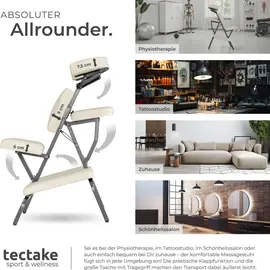 Tectake Massagestuhl aus Kunstleder - beige