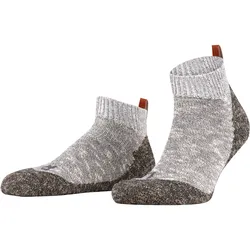 Haussocken FALKE "Lodge Homepad", Herren, Gr. 39-40, light graumeliert, Baumwollmischung, gemustert, normal, Socken, mit Plüschsohle & rutschhemmenden Noppen, atmungsaktiv