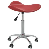VidaXL Friseur Rollhocker Weinrot Kunstleder