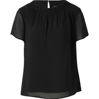 s.Oliver Luftige Chiffon-Bluse mit gesteppter Raffung schwarz 48