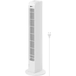Goobay Turmventilator - oszillierender, leiser Säulenventilator mit Stromkabel