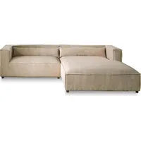 best mobilier Lisa Design ELA– 4-Sitzer Ecksofa rechts cordsamt 4-sitzer moderner Stil Beige