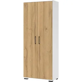 Germania Aktenschrank Profi 3.0, 4250-559 weiß, grandson-eiche 4 Fachböden 80,0 x 40,0 x 200,0 cm