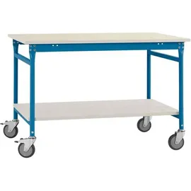 Manuflex Beistelltisch Melamin 750 x 500 x 850 mm Brillantblau