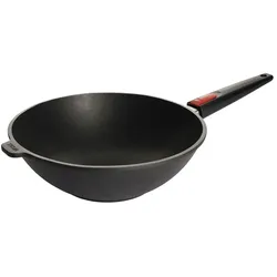 WOLL Wok  Nowo Titanium , schwarz , Aluminium-Guss , Maße (cm): H: 10  Ø: 30