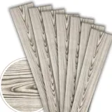 10m2 / 60 Stück Deckenplatten Deckenpaneele Deckenverkleidung Holzoptik Holzimitat Polystyrol XPS Imitat Wandpaneelen Styropor 100x16,7cm (PP-111 - Asche Farbe)