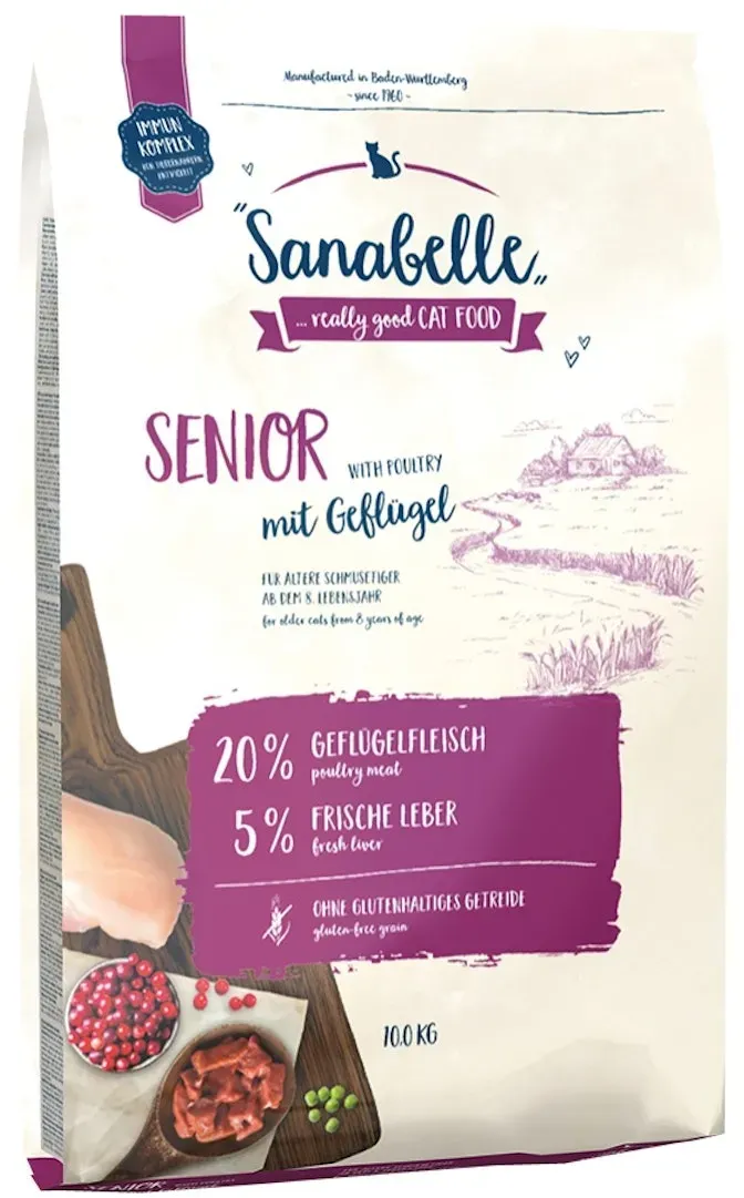 Sanabelle Senior mit Geflügel Katzentrockenfutter 10 Kilogramm