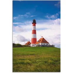 Wandbild ARTLAND "Westerhever Leuchtturm", bunt (farbe bild(er): bunt), B:20cm H:30cm, Bilder, als Alubild, Outdoorbild, Leinwandbild, Poster in verschied. Größen