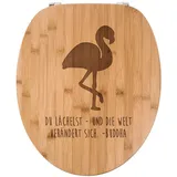 Mr. & Mrs. Panda WC-Sitz Flamingo - Transparent - Geschenk, Toilette, Klobrille, Toilettendeck (1-St), Liebevolle Motive