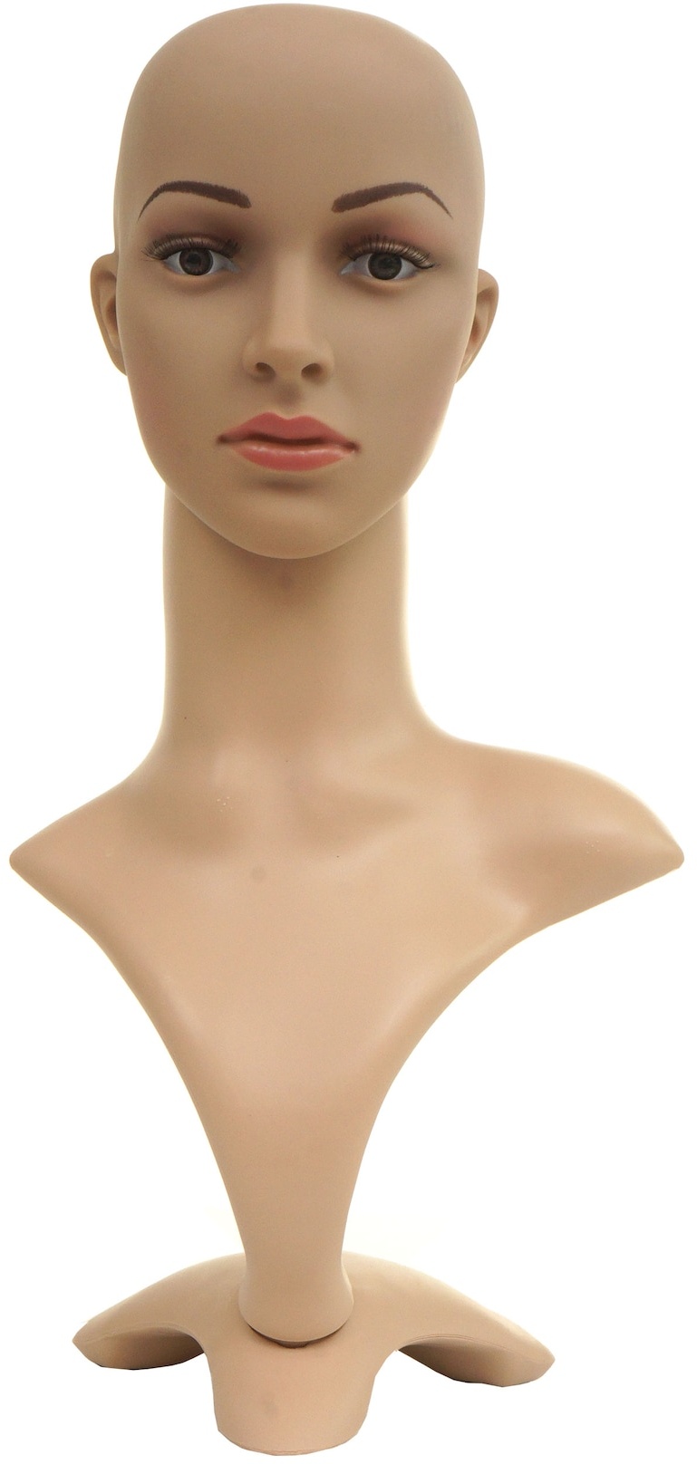 Mannequin-Kopf MCW-G70, Perückenpuppe weiblich Frau Schaufensterfigur Puppe Schaufensterpuppe, beweglich 55cm