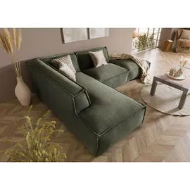 MASSIVMOEBEL24.DE Eckcouch Polyester 2-Sitzer Grün